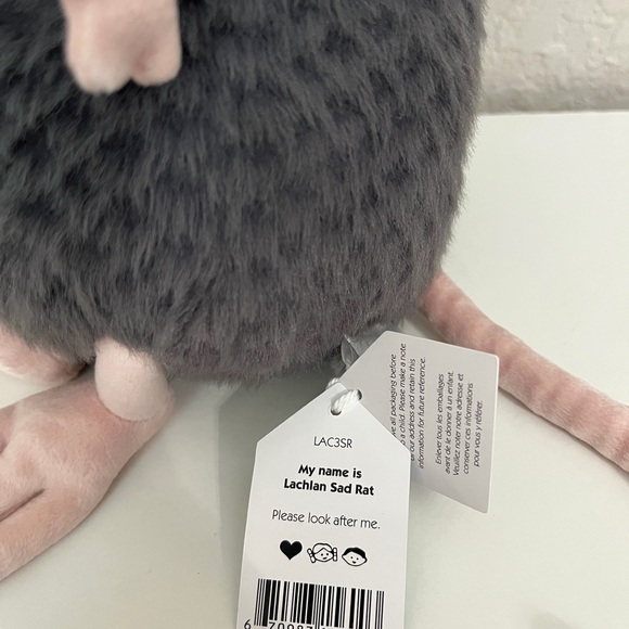 AUTHENTIC‼️ NWT Jellycat Lachlan Sad Rat - FAST SHIPPING - Picture 5 of 7